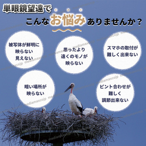 単眼鏡 望遠鏡 単眼望遠鏡 高倍率 スマホ スタースコープ 10-300 夜間 耐久性 耐衝撃 超望遠レンズ FMC 防水 アウトドア スポーツ観戦 旅行の画像2