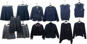 ma_0606k total 13 pieces set Kanto direction Tokyo Metropolitan area .. the first middle . another middle . high school winter clothes blaser * sweater * the best * pleated skirt woman uniform middle box 