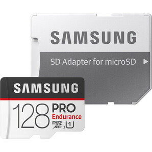 新品 １円～!! Samsung PRO Endurance microSDXC 128GB マイクロ SD SDカードアダプター付の画像2