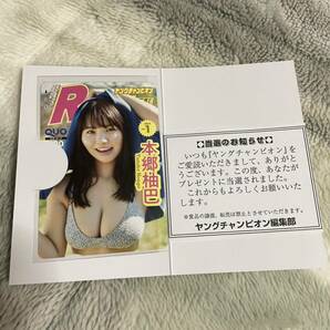 本郷柚巴 ヤングチャンピオン烈 QUOカード 当選品の画像1