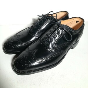 c0133 【新品同様・試着程度】 ★ブルックスブラザーズ Brooks Brothers★ コードバン 06610 ウイングチップ 8D 黒 オールデン 革靴