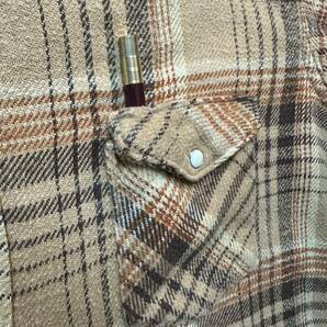 70s vintage Wrangler flannel Western shirtヴィンテージ ラングラー ヘビネルウエスタンシャツ 長袖シャツ 古着 USA製 XLの画像5