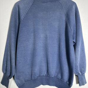 60~70s vintage Spring foot plain sweatshirt ヴィンテージ スプリングフット フェード 無地スウェット 古着 Ｍ の画像2