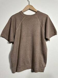 70s unknown vintage S/S plain Sweatshirts Vintage short sleeves plain sweat old clothes la gran 