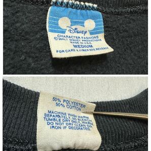 80s vintage Disney MICKEY MOUSE sweatshirt ヴィンテージ ディズニー ミッキーマウススウェット 古着 USA製 フロッキープリント ゾンビ化の画像8