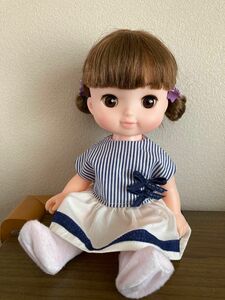 ソランちゃん　服　ダブルリボン　ストライプ　ワンピース