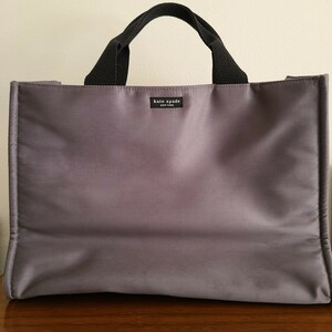 kate spade NEW YORK square tote bag / commuting bag nylon A4 possibility Note / length 26cm× width 38cm× inset 11.5cm/ simple light weight 