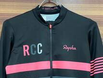 HU001 ラファ Rapha RCC PRO TEAM LONG SLEEVE MIDWEIGHT JERSEY 長袖 サイクルジャージ 黒 ピンク S_画像3