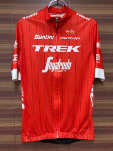 HS145 サンティーニ Santini トレック TREK 半袖 サイクルジャージ 赤 L