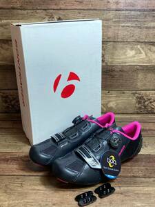 HS329 ボントレガー bontrager anara road women ビンディングシューズ EU40 黒 ピンク