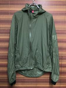 HS745 ラファ Rapha HOODED WIND JACKET カーキ L