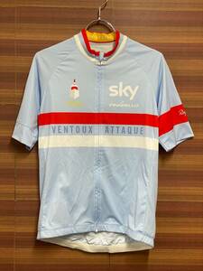 HT997 ラファ Rapha VENTOUX ATTAQUER JERSEY 長袖 サイクルジャージ 水色 M CHRIS FROOME ※汚れ