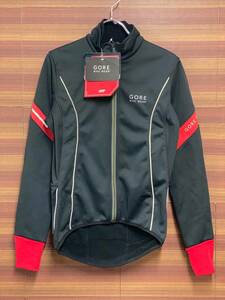 HS110 ゴア GORE POWER 2.0 WINDSTOPPER SOFT SHELL JACKET 長袖 サイクルジャージ 黒 S 裏起毛 未使用品