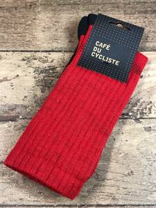 HU715 カフェドシクリシテ CAFE DU CYCLISTE PRIMALOFT SOCKS ソックス 赤 黒 M