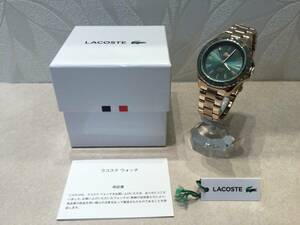 【新品】LACOSTE ラコステ レディース腕時計 LC.186.3.34.3398 グリーン ピンクゴールド☆未使用