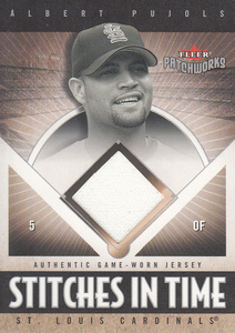 2004 FLEER PATCHWORKS 'ALBERT PUJOLS' JERSEY CARD /350 