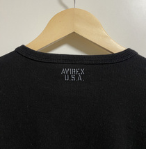 美品☆AVIREX アヴィレックス DAIRY WEAR デイリーウエア 長袖Tシャツ ロンT M 黒 ブラック クルーネック 丸首 インナー 617395_画像6