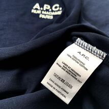 M 新品 A.P.C. アーペーセー 定番 刺繍 ロゴ Denise Tシャツ 定1.54万 ダークネイビー レディース APC 厚手 2023SS 半袖_画像6