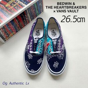  new goods rare VANS VAULT Vans bolt BEDWINbedo wing Og Authentic Lx authentic 26.5. men's peiz Lee bandana pattern free shipping 