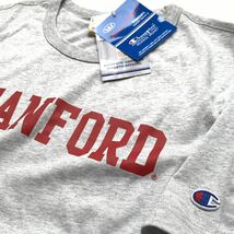 新品 Champion チャンピオン STANFORD スタンフォード カレッジ プリント Tシャツ メンズ US L JPN XL 杢グレー リバースウィーブ 海外企画_画像4