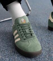 新品レア adidas Originals アディダス オリジナルスMEXICO GAZELLE メキシコ ガゼル スニーカー 28.5㎝ グリーン ID3726 希少 送料無料_画像2