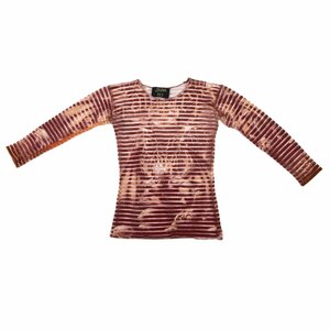  Jean-Paul Gaultier my yufamga-go il print see-through border cut and sewn red S
