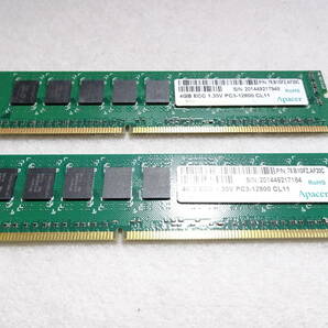 美品 Apacer デスクトップPC用 PC3-12800 DDR3-1600 1枚4GB×2枚組 合計8GB ECC 動作検証済 1週間保証 4GB ECC 1.35V PC3-12800 CL11の画像2