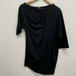 タグ付き★【LOEWE】ロエベ★アシンメトリートップス Tシャツ ドレープ サイズS D6179080CR ブラック 04