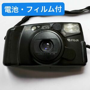 動作品　電池・フィルム装填済　FUJI DL-1000 ZOOM DATE フィルムカメラ