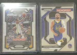 Stephen Curry Panini Prizm Monopoly ベース& variation NBA カード 2023/24