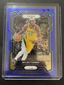 Myles Turner Panini Prizm Fastbreak Blue Disco Prizm 38/150 NBA カード 2023/24
