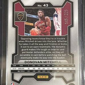 Donovan Mitchell Panini Prizm Teal Cracked Ice 145/225 NBA カード 2023/24の画像2