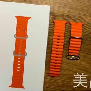【美品】Apple Watch ultra2 純正 オーシャンバンド オレンジ Apple watch