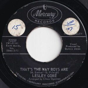 Lesley Gore That's The Way Boys Are / That's The Way The Ball Bounces Mercury US 72259 206388 ロック ポップ レコード 7インチ 45