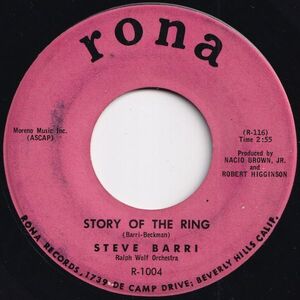 Steve Barri Story Of The Ring / I Want Your Love Rona US R-1004 206449 R&B R&R レコード 7インチ 45