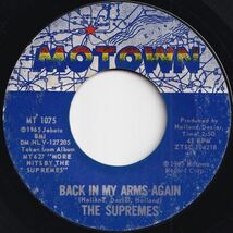 Supremes Back In My Arms Again / Whisper You Love Me Boy Motown US MT 1075 206492 SOUL ソウル レコード 7インチ 45_画像1