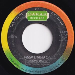 Tyrone Davis Could I Forget You / Just My Way Of Loving You Dakar US 45-623 206488 SOUL ソウル レコード 7インチ 45