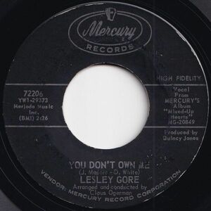 Lesley Gore You Don't Own Me / Run Bobby, Run Mercury US 72206 206528 ROCK POP ロック ポップ レコード 7インチ 45