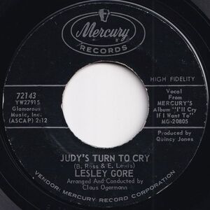 Lesley Gore Judy's Turn To Cry / Just Let Me Cry Mercury US 72143 206527 ROCK POP ロック ポップ レコード 7インチ 45