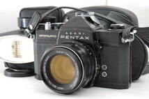 [KRK19]ペンタックス SP フィルム一眼レフカメラ SPOTMATIC ASAHI PENTAX レンズ 50mm f/1.4 標準単焦点レンズ フラッシュ SUPER-LITE II_画像1