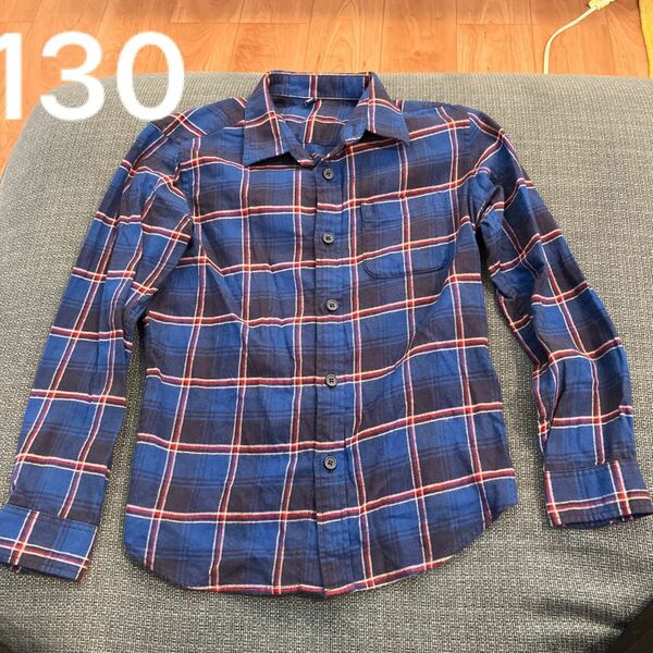 UNIQLO キッズ　チェックシャツ　ネルシャツ　130 美品