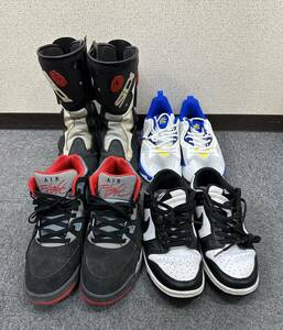 【DK 22574】1円～ スニーカーまとめ ４点 UNDER ARMOUR 27cm NIKE AIR FLIGHT 89 28.5cm DUNK LOW RETRO 26.5cm 中古 現状品