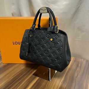 * прекрасный товар *Louis Vuitton Louis Vuitton ручная сумочка monte -nyuBB M41053 черный nowa-ru Anne план to Gold металлические принадлежности 