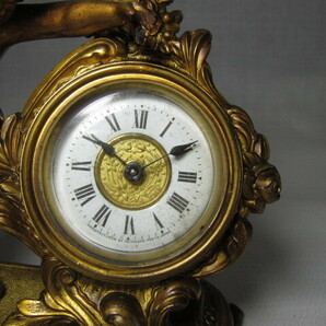 KI レトロ アンティーク 精工舎 ゼンマイ テンプ式 天使の置き時計の画像6