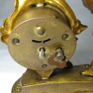 KI レトロ アンティーク 精工舎 ゼンマイ テンプ式 天使の置き時計の画像10