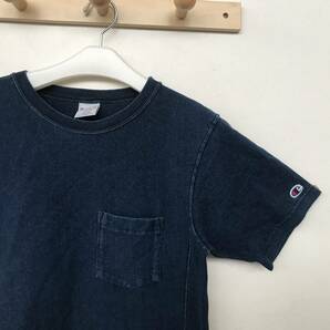 Champion REVERSE WEAVE T-SHIRT チャンピオン リバースウィーブ メンズ 半袖Tシャツ ネイビー系 無地 良品 size Lの画像2