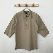 ATELIER SAB MEN アトリエ サブ メン ヘンリーネック 7分袖リネンシャツ 美品 size 48_画像1