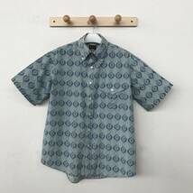 GENUINE GOWEST SHIRT ゴーウエスト メンズ 総柄 半袖B.D.シャツ 良品 size 2 M/XL_画像1