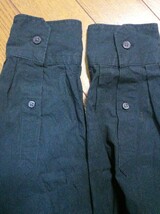 【USED】UNIQLO ユニクロ　ブロード コットン カラーシャツ　長袖　黒 ブラック　Lサイズ　ボタンあり　使用感あり_画像7