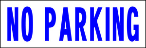  simple horizontal signboard [NO PARKING( blue )][ other ] outdoors possible 
